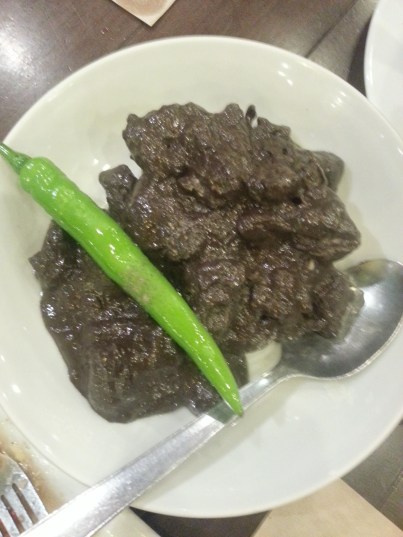 One of those dishes you just gotta close your eyes to eat.