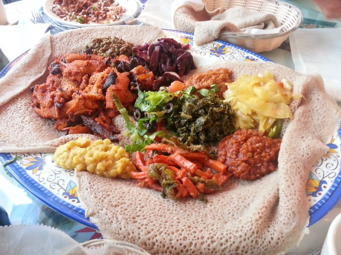 Injeera and Vegetables