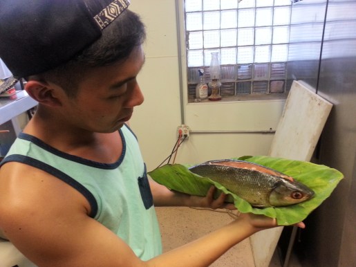 The first time I've seen a fishmonger butterfly a fish from the back