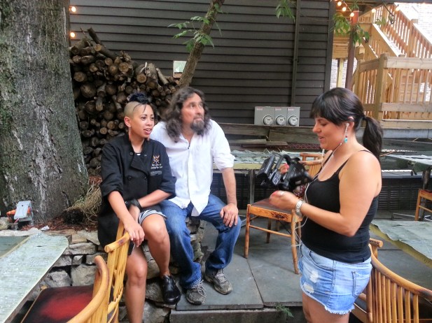 Getting interviewed for the documentary in progress