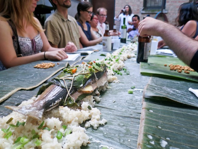 Sinanglay (Milkfish wrapped in Taro Leaves soaked in Coconut Milk)