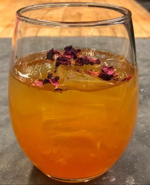 Kanoka Rose Cocktail - Prohibition Distillery Vodka infused with Kanoka Assam Black Tea garnished with dried Rose Petals